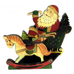 Wooden Santa Stationery Letter Mail Card Holder