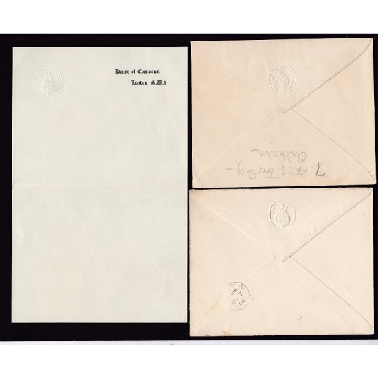 Paliament House Commons House Lords official mail & stationery x8 1908?-70