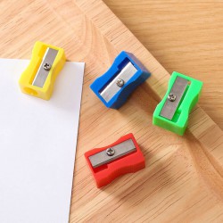 1pc Stationery Pencil Sharpener Cutter Single Hole Plastic Sharpener Sharpening