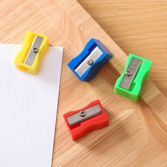 1pc Stationery Pencil Sharpener Cutter Single Hole Plastic Sharpener Sharpening