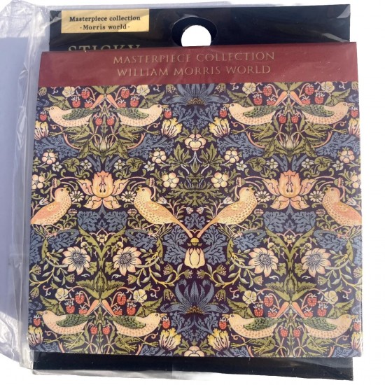 Sticky Notes William Morris Strawberry Thief 80 Sheets Blue Stationery