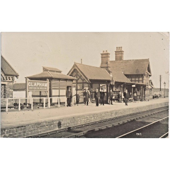 Clapham. Railway Station & Staff # 1317 by Skipton Stationery Co