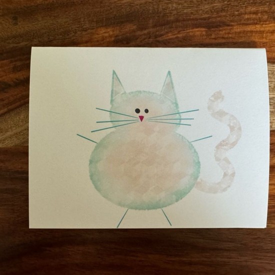 Greeting Cards Set of 6 Cat Lover Cards Stationery Handcrafted Notes