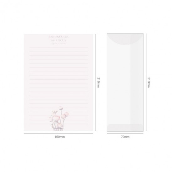 4 Sets Stationery Paper for Writing Letters Lined with Envelopes