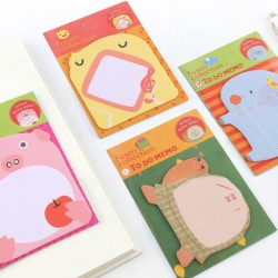 Sticker Cute Animal Sticky Notes Notepad Memo Pads Cat turtle Stationery Paper