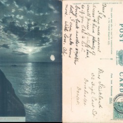 Moonlight at Ilfracombe Pictorial Stationery Co Ltd 1904 postmark Seascape Night